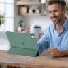 ProCase Smart Case for iPad Pro 11 Inch M5 2025/M4 2024 (Model: A3357/A3358/A3359/A2836/A2837/A3006), Slim Folio Stand Hard Back Shell Protective Tablet Cover for iPad Pro 11″ 6th/5th Gen -Black(Mgreen)