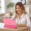 ProCase Smart Case for iPad Pro 11 Inch M5 2025/M4 2024 (Model: A3357/A3358/A3359/A2836/A2837/A3006), Slim Folio Stand Hard Back Shell Protective Tablet Cover for iPad Pro 11″ 6th/5th Gen -Black(Melonpink)