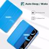 ProCase Smart Case for iPad Pro 11 Inch M5 2025/M4 2024 with Pencil Holder, Clear Back Slim Tri-fold Folio Stand Shell Tablet Cover for iPad Pro 11″ 6th/5th Gen -Black(Blue)
