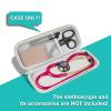 ProCase Stethoscope Case for 3M Littmann Classic III, Lightweight II S.E, MDF Acoustica Stethoscope, Cardiology IV Stethoscope, Hard Travel Carrying Case for Nurse -Black(gray)