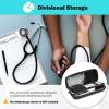 ProCase Stethoscope Hard Carrying Case, Shockproof Travel Storage Bag for Littmann/Omron/ADC/Dixie EMS Stethoscope, with Extra Mesh Pockets for Small Accessories [Device NOT Included] -Black(Black)