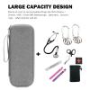 ProCase Stethoscope Hard Carrying Case, Shockproof Travel Storage Bag for Littmann/Omron/ADC/Dixie EMS Stethoscope, with Extra Mesh Pockets for Small Accessories [Device NOT Included] -Black(Grey)