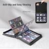 ProCase Top Loader Binder, 9 Pocket Holds 324 Toploaders, Waterproof PU Leather with Non-PVC Pockets for Trading Cards or Sports Cards, Compatible with TCG, MTG in 3″x4″ Toploader -Lightblue(2-Black)