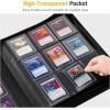 ProCase Top Loader Binder, 9 Pocket Holds 324 Toploaders, Waterproof PU Leather with Non-PVC Pockets for Trading Cards or Sports Cards, Compatible with TCG, MTG in 3″x4″ Toploader -Lightblue(3-Purple)