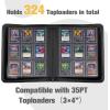 ProCase Top Loader Binder, 9 Pocket Holds 324 Toploaders, Waterproof PU Leather with Non-PVC Pockets for Trading Cards or Sports Cards, Compatible with TCG, MTG in 3″x4″ Toploader -Lightblue(1-Yellow)