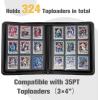 ProCase Top Loader Binder, 9 Pocket Holds 324 Toploaders, Waterproof PU Leather with Non-PVC Pockets for Trading Cards or Sports Cards, Compatible with TCG, MTG in 3″x4″ Toploader -Lightblue(4-Lightblue)