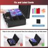 ProCase Toploader Storage Box with 6 Removable Dividers, Sports Card Hard Carrying Case with 16 Colorful Divider Tab For 3”×4” 35PT Rigid Cards, 600+ Toploader Holder for Trading Card Collection