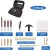 ProCase Universal Handgun Cleaning Kit for .22 .357 .38, 9mm .40 .45 Caliber Pistol, Zippered Compact Case with Brass Brush, Jag, Slotted Tip, Cleaning Pick, Cleaning Rod and Cleaning Patches(Black)