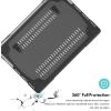 ProCase for MacBook Pro 14.2 Inch 2026 M5 / M5 Pro / M5 Max, 2024 M4 A3112 A3185 A3401, 2023–2021 M3 A2918 A2992 M2 A2779 M1 A2442, Heavy Duty Hard Shell Case with Fold Kickstand -Lightblue(Black)