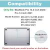 ProCase for MacBook Pro 14.2 Inch 2026 M5 / M5 Pro / M5 Max, 2024 M4 A3112 A3185 A3401, 2023–2021 M3 A2918 A2992 M2 A2779 M1 A2442, Heavy Duty Hard Shell Case with Fold Kickstand -Lightblue(Black)