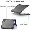 ProCase for MacBook Pro 14.2 Inch 2026 M5 / M5 Pro / M5 Max, 2024 M4 A3112 A3185 A3401, 2023–2021 M3 A2918 A2992 M2 A2779 M1 A2442, Heavy Duty Hard Shell Case with Fold Kickstand -Lightblue(Black)