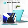 ProCase for MacBook Pro 14.2 Inch 2026 M5 / M5 Pro / M5 Max, 2024 M4 A3112 A3185 A3401, 2023–2021 M3 A2918 A2992 M2 A2779 M1 A2442, Heavy Duty Hard Shell Case with Fold Kickstand -Lightblue(Lightblue)