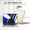 ProCase for MacBook Pro 14.2 Inch 2026 M5 / M5 Pro / M5 Max, 2024 M4 A3112 A3185 A3401, 2023–2021 M3 A2918 A2992 M2 A2779 M1 A2442, Heavy Duty Hard Shell Case with Fold Kickstand -Lightblue(Khaki)