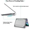 ProCase for MacBook Pro 16 2019 A2141, Heavy Duty Hard Shell Dual Layer Protective Cover with Fold Kickstand -Black(Grey)