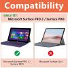 Surface Pro 2 Case, ProCase Premium Folio Case for Microsoft Surface PRO 2 / Surface PRO, Compatible with Microsoft Keyboard, with Multiple Viewing Angles -Brown/Black