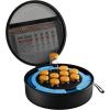 ProCase 10 Slots Insulin Vial Cooler Travel Case with Ice Brick, Hard Peptide Storage Carrying Holder for Short Standard 10ml U-100 Vials Bottles, Diabetic Supplies Kits Cooling Organizer Container(Black)