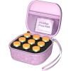 ProCase 15 Slots Insulin Vial Holder for Fridge, Peptide Travel Storage Hard Carrying Case for Standard 10ml U-100 Vials Bottles, Diabetic Supplies Kits Organizer Container with Hand Strap -Black(Purple)