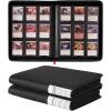 ProCase 2-Pack 9-Pocket Trading Card Binder with Side-Loading Slots, 720 Pockets PU Leather Zipper Album for Sports Cards/TCG/CCG/PKM/MTG/Gaming Cards -Black(Black+Black)