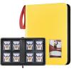 ProCase 4 Pocket Top Loader Binder, Holding 144 Cards in 3″x4″ Toploaders, Side Loading Small Book Folder with Clear Window for Pokemon, Trading, Sports Cards Collection TCG, MTG -Black(Yellow)