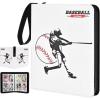 ProCase 4-Pocket Baseball Card Binder Fits 440 Cards, Sport Trading Card Album Book with 55 Sleeves for Baseball Colletible Card Holder -Medium(White)