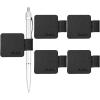 ProCase (5 Pack) Pen Loop Holder for Notebooks Journals Planners Tablet Case, Self Adhesive Leather Pencil Holder with Elastic Loop for Pens, Apple Pencil, Stylus Pen -Black(Black)