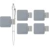 ProCase (5 Pack) Pen Loop Holder for Notebooks Journals Planners Tablet Case, Self Adhesive Leather Pencil Holder with Elastic Loop for Pens, Apple Pencil, Stylus Pen -Black(Grey)