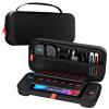ProCase Carrying Case for Nintendo Switch 2 (2025) with 24 Game Card Slots, Hard Portable Travel Case Storage Bag Protective Pouch for 2025 Nintendo Switch 2 Console & Accessories -Red(Black (Large Size  Fit AC Adapter))