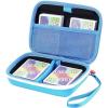 ProCase Collectible Trading Card Case, Hard Travel Carrying Storage Box Holds 300+ Cards for MTG, TCG, Yu-Gi-Oh, Lorcana, Holder Organizer with Removable Divider and Multiple Color Options -Black(Blue)