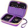 ProCase Collectible Trading Card Case, Hard Travel Carrying Storage Box Holds 300+ Cards for MTG, TCG, Yu-Gi-Oh, Lorcana, Holder Organizer with Removable Divider and Multiple Color Options -Black(Light Purple)