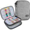 ProCase Crochet Hook Case (up to 6.5 Inches), Travel Organizer Zipper Bag for Various Crochet Hooks, Circular Knitting Needles and Other Accessories (NO Accessories Included)(Grey)