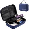 ProCase Diabetic Supplies Hard Travel Case, Diabetes Storage Bag for Glucose Meter, Insulin Pen, Blood Sugar Test Strips, Syringe, Needles and More Kits, Diabetic Care Kits Organizer Holder -Navy(Navy)