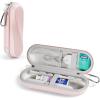 ProCase Electric Toothbrush Travel Case for Oral-B 1000/1500/5000/6000/7000/7500/9600 & iO 7/8/9/10, Philips Sonicare 1100/4100/5100/5300/6100, Water-Resistant Hard Case -L,Plum(Pink)