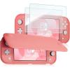 ProCase Flip Cover for Nintendo Switch Lite with 2 Pack Tempered Glass Screen Protectors, Slim Protective Case with Magnetically Detachable Front Cover for Nintendo Switch Lite 2019 -Blue(Coral)