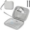 ProCase Hard Carrying Case Compatible for Samsung T7/ T7 Touch Portable SSD with 2 Cable Ties, Shockproof Travel Organizer for 500GB 1TB 2TB USB 3.2 External Solid State Drives Red(Silver)