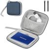 ProCase Hard Carrying Case Compatible for Samsung T7/ T7 Touch Portable SSD with 2 Cable Ties, Shockproof Travel Organizer for 500GB 1TB 2TB USB 3.2 External Solid State Drives Red(Navy)