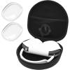 ProCase Hard Case for Apple AirPods Max, Travel Protective Carrying Case with Silicone Ear Cushion Covers, Shockproof EVA Shell with Soft Lining & Accessory Pocket – Green(Blackclear)