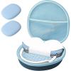 ProCase Hard Case for Apple AirPods Max, Travel Protective Carrying Case with Silicone Ear Cushion Covers, Shockproof EVA Shell with Soft Lining & Accessory Pocket – Green(Navy)