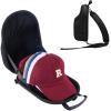 ProCase Hard Hat Travel Case for Baseball Caps, No-Crush Case Holds Up to 7-8 Hats, Adjustable Interior with Shoulder Strap for Travel, Hat Organizer Ball Caps Holder -Black(Black)