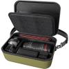 ProCase Hard Shell Camera Case for Canon Rebel T7/EOS R100/R50/DSLR/SLR/Nikon/Sony/Mirrorless Cameras, Soft Padded Digital Camera Travel Bag with 1 Shoulder Strap and 3 Adjustable Dividers -Black(Green)