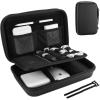ProCase Hard Travel Electronic Organizer Case for MacBook Power Adapter Chargers Cables Power Bank Apple Magic Mouse Apple Pencil USB Flash Disk SD Card Small Portable Accessories Bag(Black)