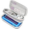 ProCase Insulin Cooler Travel Carrying Case, Portable Diabetes Cold Medication Organizer with Ice Brick, Upgraded Chill Pill Insulation Hard Bag for Insulin Pen Syringes Needle Kits Holder (Black)(Grey)