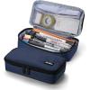 ProCase Pencil Case, Large Capacity Students Stationery Pouch Pen Bag Holder, Portable Desk Organizer with Double Zipper for School Office Supplies(Navy)