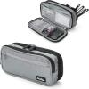 ProCase Pencil Case Pen Bag, Two Layers Big Capacity Pencil Pouch Pen Organizer Durable Stationery Holder for Marker Organization School Supplies Office Storage Desk Organizing(Grey)
