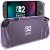 ProCase Protective Cover for Nintendo Switch 2 2025, Case with Ergonomic Grip, Shell for Switch 2, Soft TPU Protector Accessories, Anti-Scratch, Easy to Install -Transparent Pink(Transparent Purple)