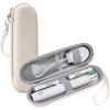 ProCase Travel Case for Oral-B/Oral-B Pro Smartseries/IO Serie Sonicare Protective Clean Electric Toothbrush, Hard EVA Case Cover Storage Bag Holder with Mesh Pocket for Accessories -Navy(Beige)