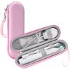 ProCase Travel Case for Oral-B/Oral-B Pro Smartseries/IO Serie Sonicare Protective Clean Electric Toothbrush, Hard EVA Case Cover Storage Bag Holder with Mesh Pocket for Accessories -Navy(Pink)