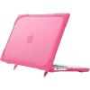 ProCase for MacBook Pro 14.2 Inch 2026 M5 / M5 Pro / M5 Max, 2024 M4 A3112 A3185 A3401, 2023–2021 M3 A2918 A2992 M2 A2779 M1 A2442, Heavy Duty Hard Shell Case with Fold Kickstand -Lightblue(Rosered)