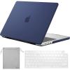 ProCase for MacBook Pro 14.2 Inch 2026 M5 / M5 Pro / M5 Max & 2024 M4 A3112 A3185 A3401 / 2023–2021 M3 A2918 A2992 M2 A2779 M1 A2442, Slim Hard Shell Case with Keyboard Cover – Black(Darkblue)