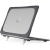 ProCase for MacBook Pro 16 2019 A2141, Heavy Duty Hard Shell Dual Layer Protective Cover with Fold Kickstand -Black(Black)