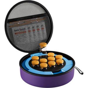 ProCase 10 Slots Insulin Vial Cooler Travel Case with Ice Brick, Hard Peptide Storage Carrying Holder for Short Standard 10ml U-100 Vials Bottles, Diabetic Supplies Kits Cooling Organizer Container(Purple)
